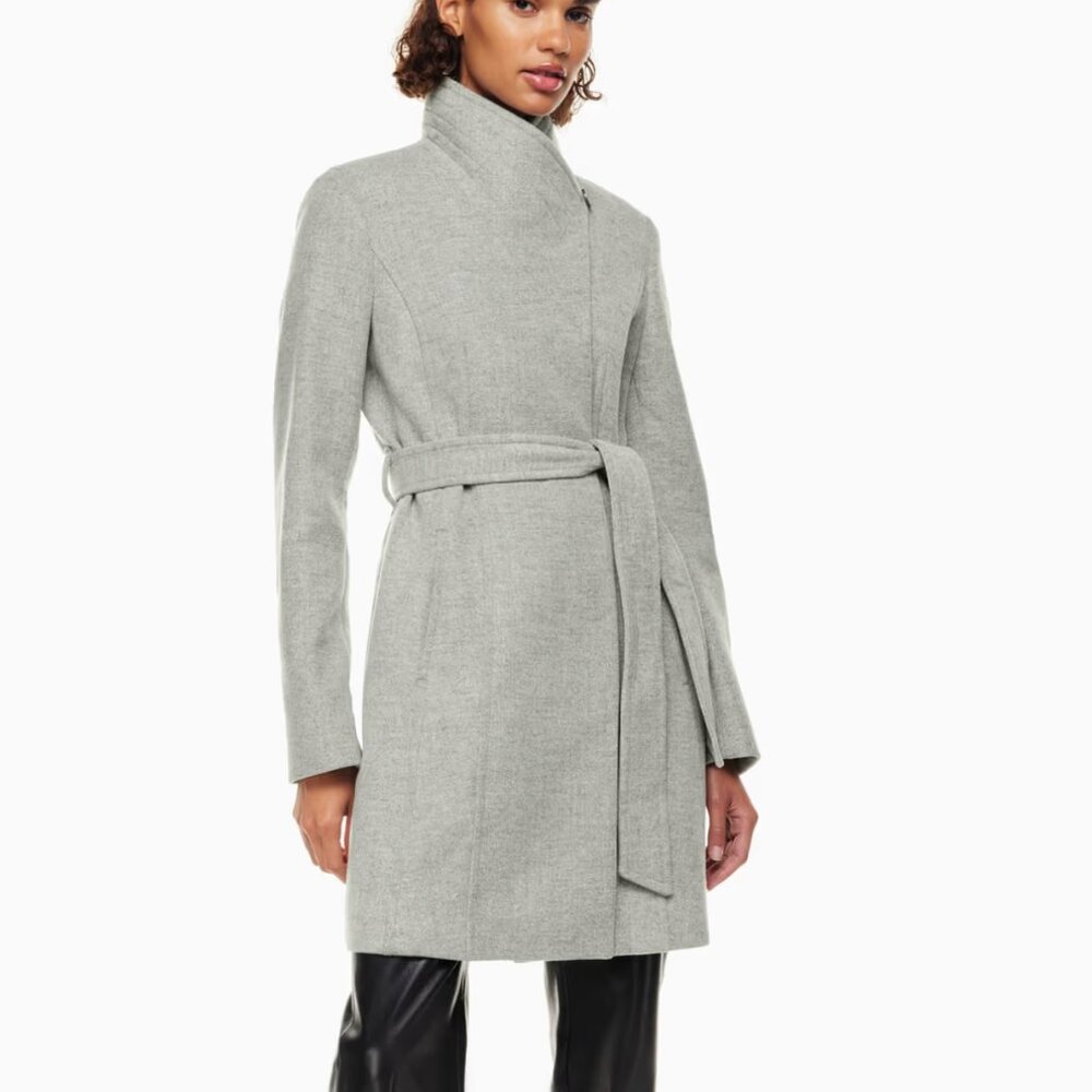 XXS Aritzia Babaton Connor Coat -- light grey